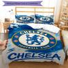 3pcs Football Team (35) Design Cover Set - HD Printed Bedding with 1 Cover and 2 Pillowcases - Perfect for Home and Dorm Decor