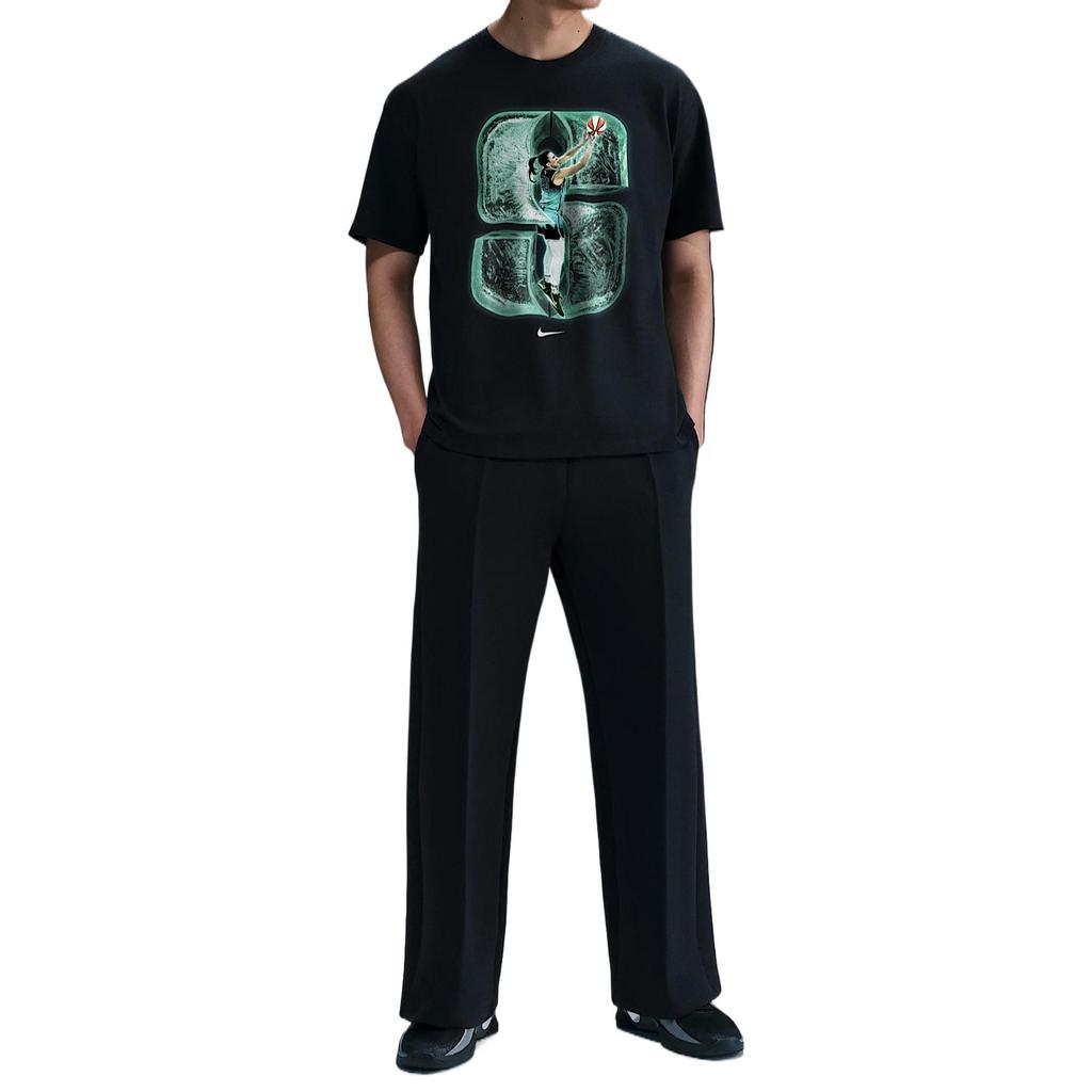 Nike Sabrina Ionescu Comfortable Breathable Moisture-Wicking Soft Short Sleeve Basketball Shirt Unisex Tops Black IO7377-010