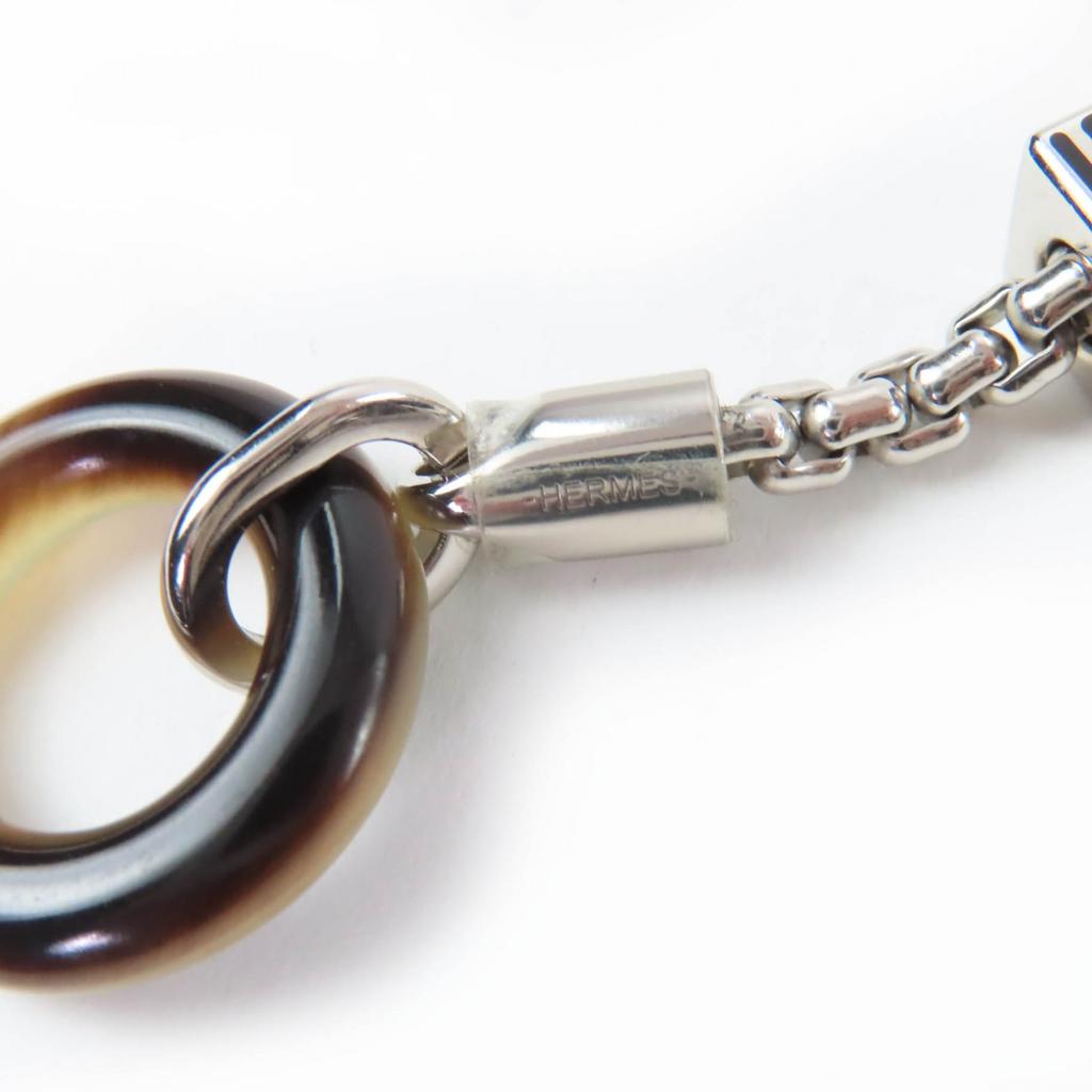 Excellent HERMES Necklace Meli Melo H logo Pendant Silver Women Used