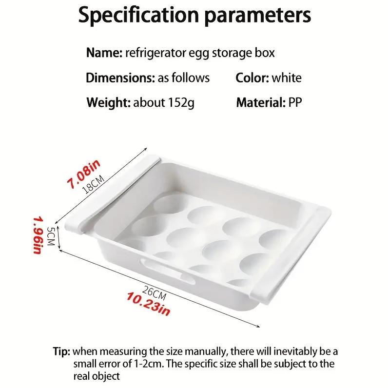 Refrigerator Drawer Type Egg Fruit Storage Box Kitchen Accessories Organizer Shelf Fridge Storage Shelf