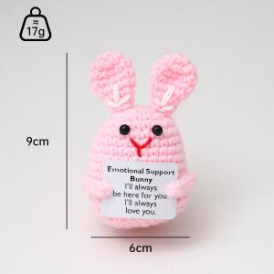 Crochet Emotional Support Crochet New Knitted Positive Animal Funny Gifts for Friend Table Bookshelf Decoration