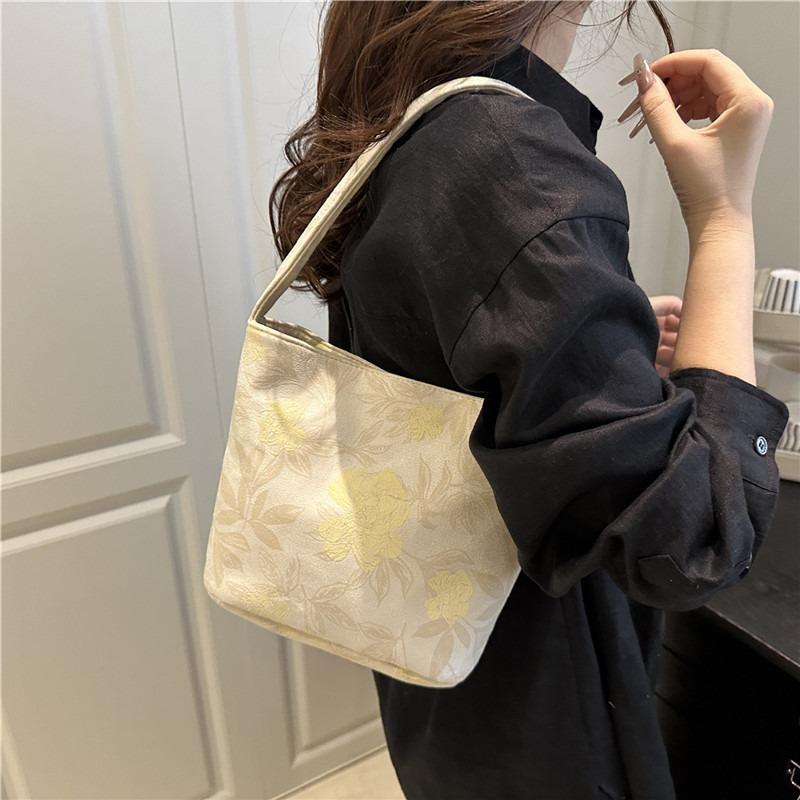 Portable Bucket Bag Women's Summer New Fashion Shoulder Bag Niche Simple High-end Underarm Bag
