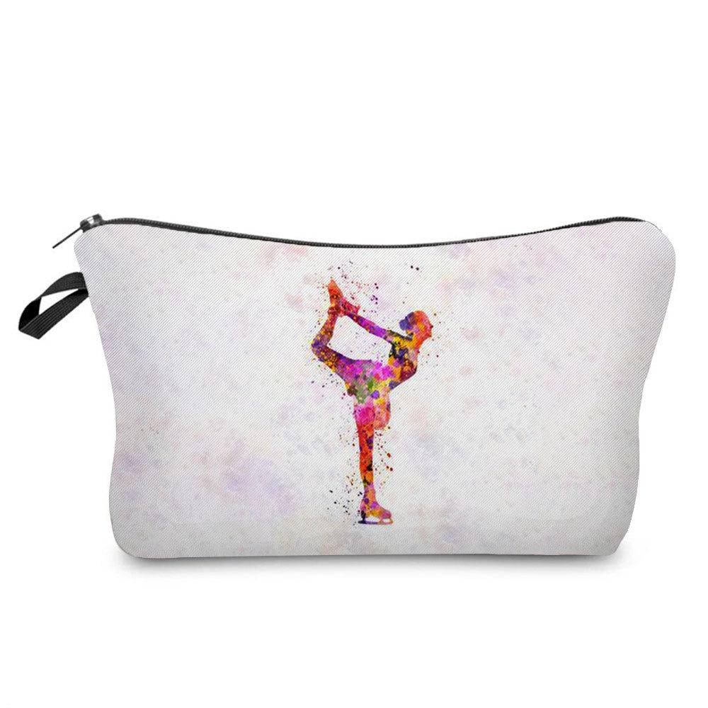 Women Gymnastics Print Cosmetic Bag Toiletries Organize Travel Storage Case  6391 KTB