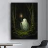 Ghost HauntedManor Halloween Cute Fancy Poster Wall Sticker for Living Room Bar Vintage Decorative Painting Middle