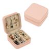 PU Leather Mini Jewelry Storage Zipper Closure Travel Jewelry Box Ring Organizer  Display Box