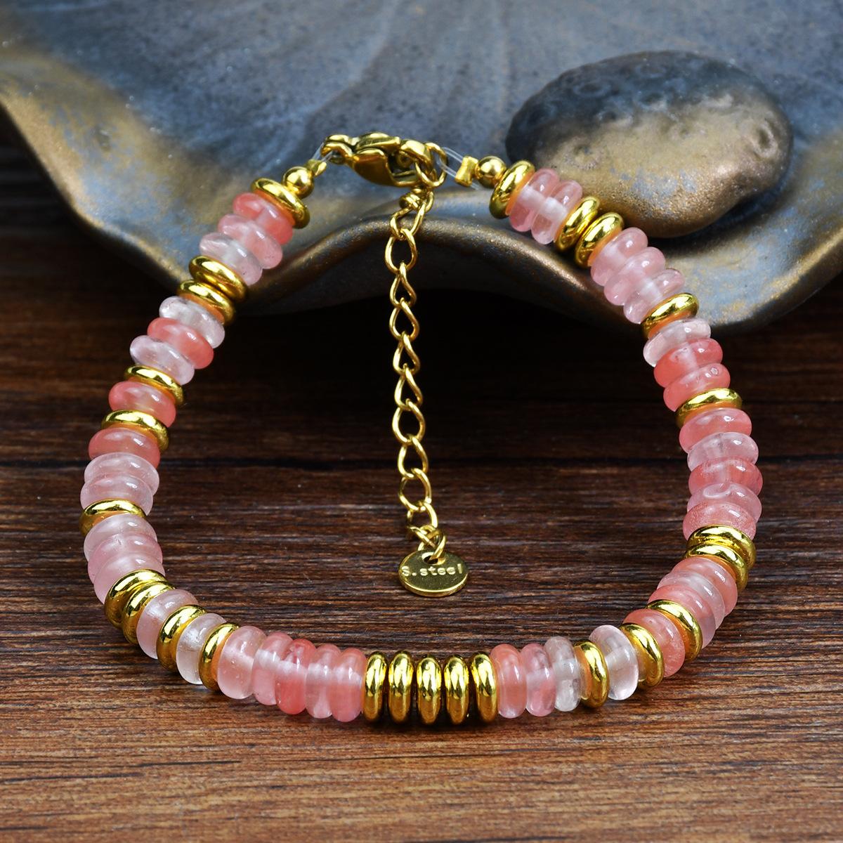 

Fashion Colorful Natural Stone Mix-Gemstones Beaded Chain Handmade Bracelet for Women Bohemian Trendy Waterproof Jewelry Gift