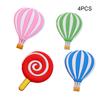 4PCS PVC Soft Plastic Color Printing Three-Dimensional Plant Food Cartoon Home Decor Fridge Magnet Refrigerator Decoration Gift