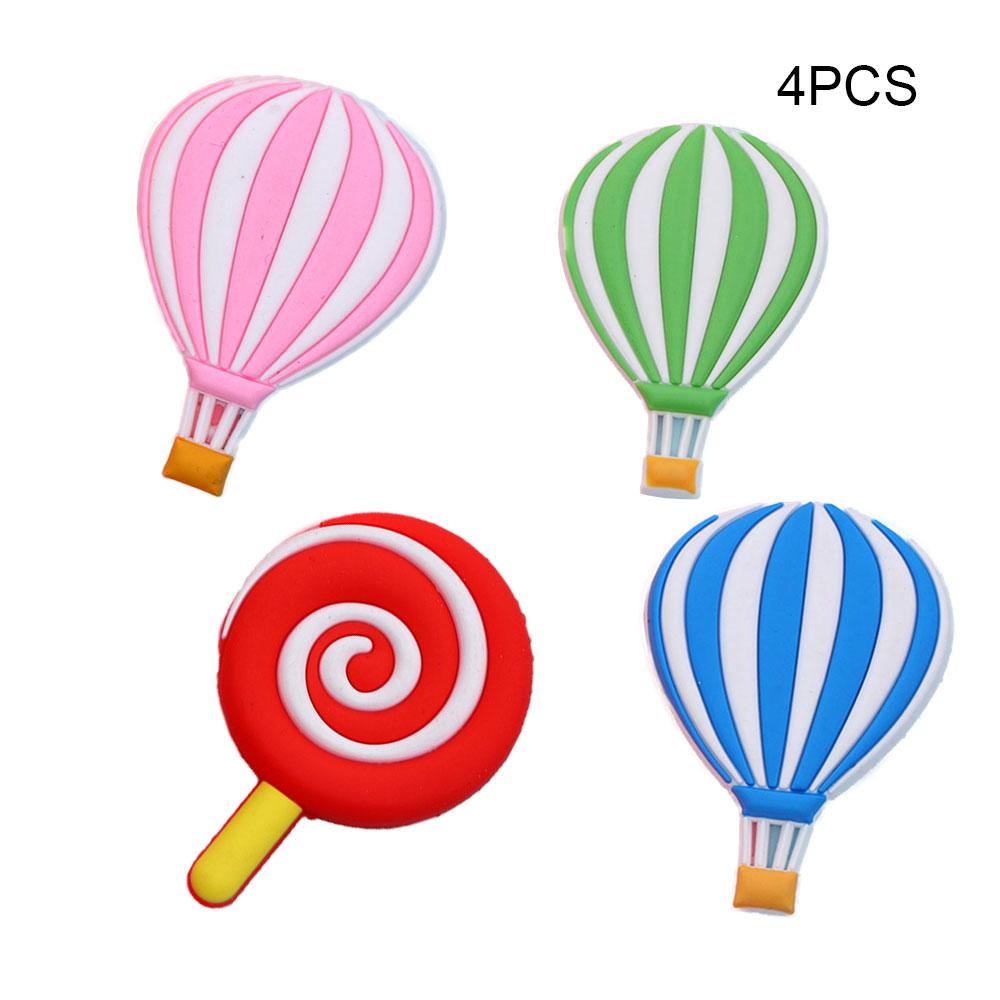 4PCS PVC Soft Plastic Color Printing Three-Dimensional Plant Food Cartoon Home Decor Fridge Magnet Refrigerator Decoration Gift