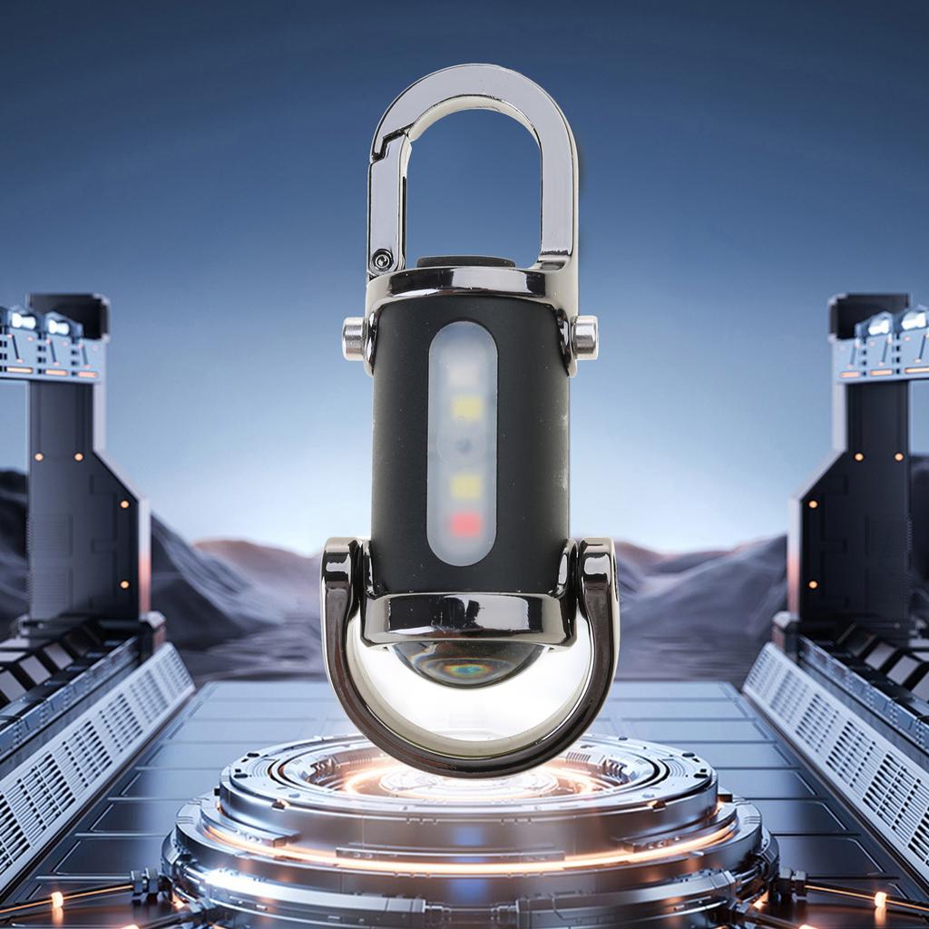 Rechargeable LED Keychain Multifunctional Work Light Keyring Practical Inspection Light Key Chain for Outdoor Activities