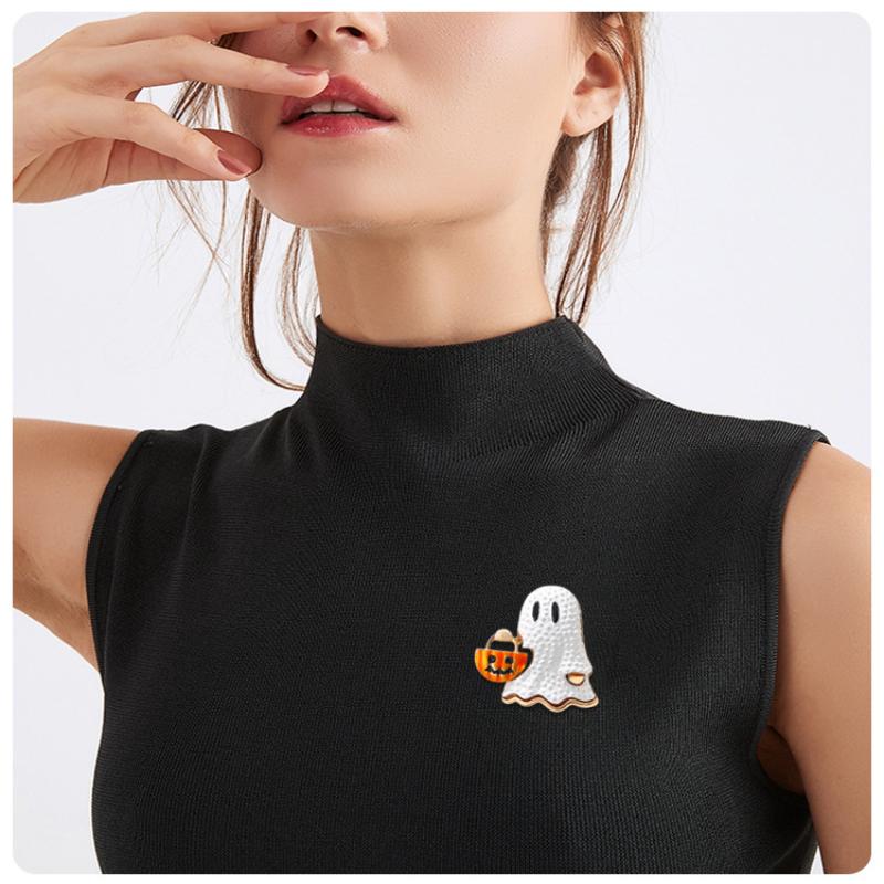 Luxury Big Heavy Flower Skull Brooch Jewelry Retro Ghost Witch Badge Pin For Coat Bag Decor Accessory Halloween Gift