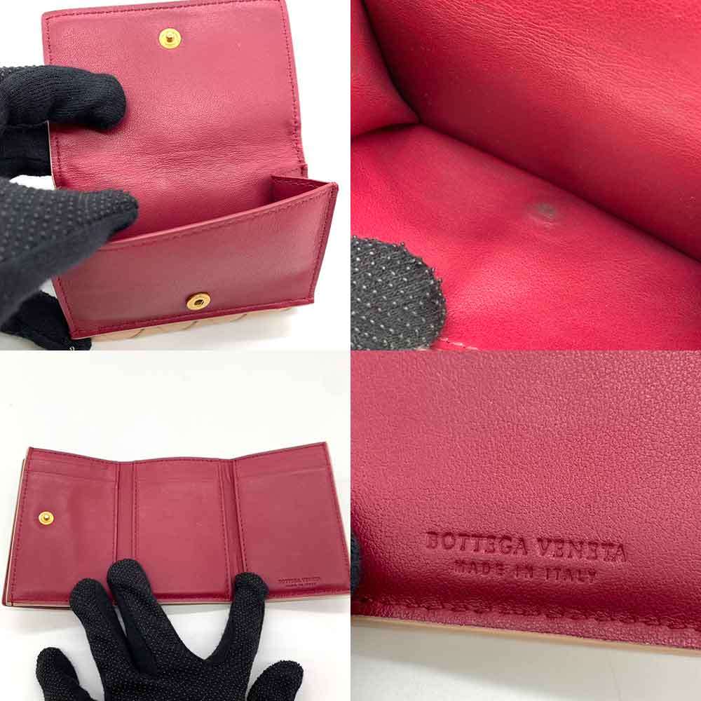 Portafoglio BOTTEGAVENETA INTRECCIATO usato a tre ante in pelle Donna