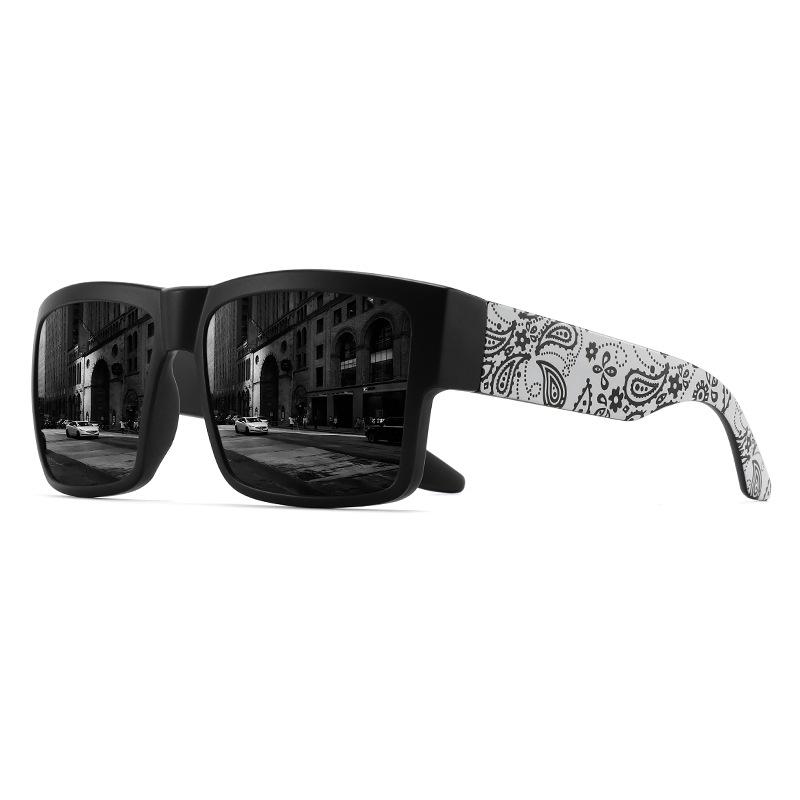 Sunglasses Classic Vintage Outdoor Sports Casual Versatile Box Sunglasses polarized (real film plated)