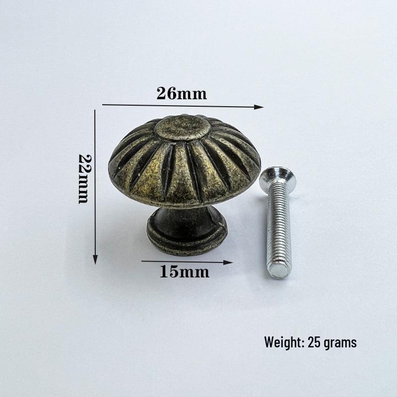 Runder Vintage-Schubladengriff aus Zinklegierung für Schränke und Möbel