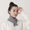 Thickened Cross Neck Warmer Windproof Women Winter Neckerchief Wool Knitted Scarf  Girls