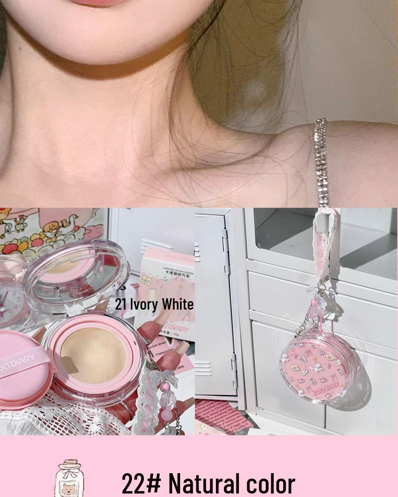 Jiujiu Diary Cat Long-lasting Hydrating BB Cushion Cream - Lightweight, Brightening, Creamy, Durable Makeup.