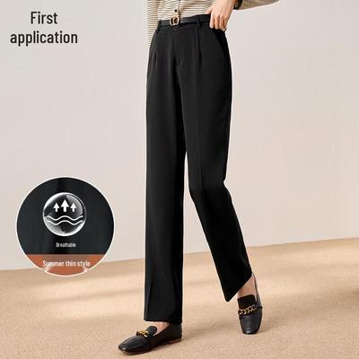 Chushen Women's Wide-Leg Straight Trousers