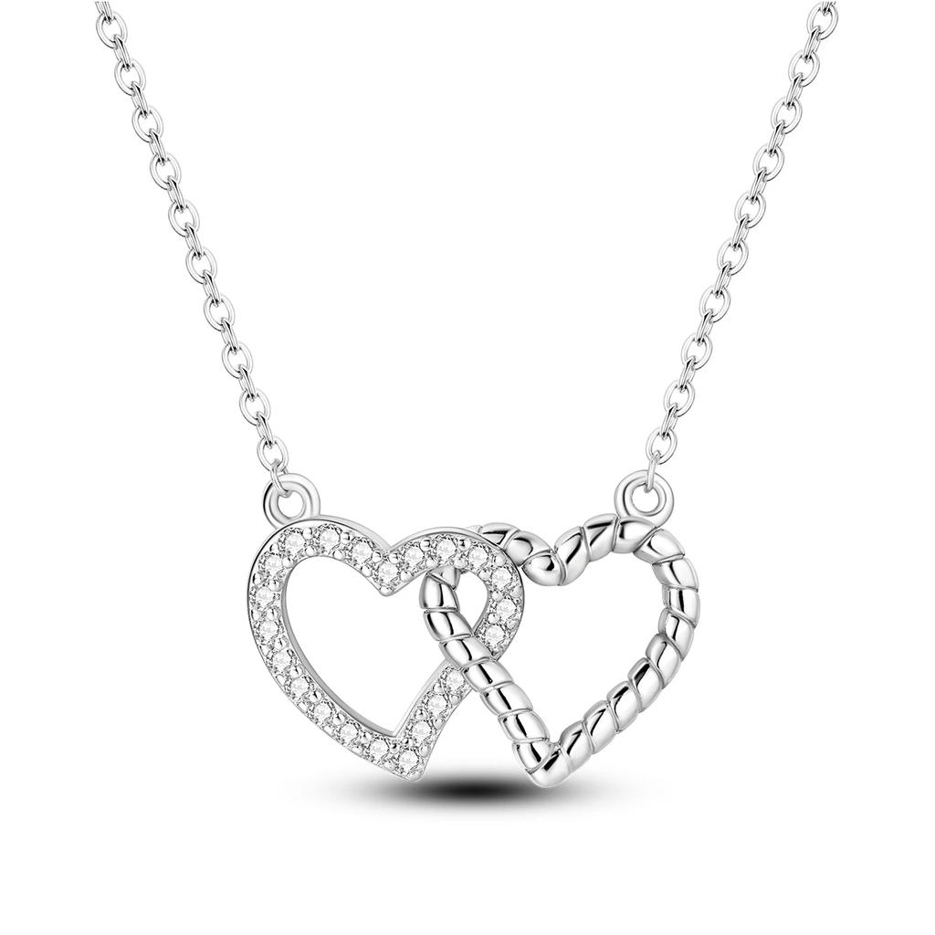 Original 925 Silver Necklace For Women Class Style Heart Shape Romantic Style High Quality Women Necklace Jewelry Gift