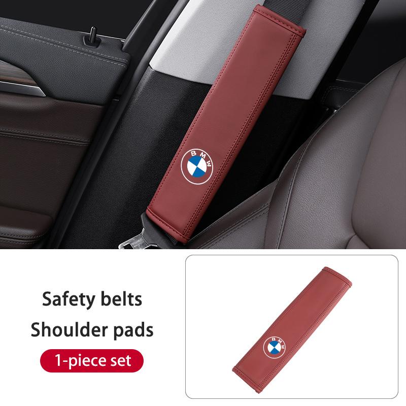 PU Leather Car Seat Belt Shoulder Cover Protection Padding Pad For BMW E46 E90 E60 F10 E39 F30 E36 E87 E90 E30 E53 F31 E92