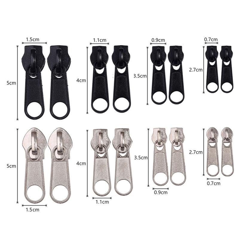 3# 5# 8# 10# Zipper Head Zipper Repair Kit Easy Fix Zipper Slider Head Puller Closure Universal Replacement Broken Wearable