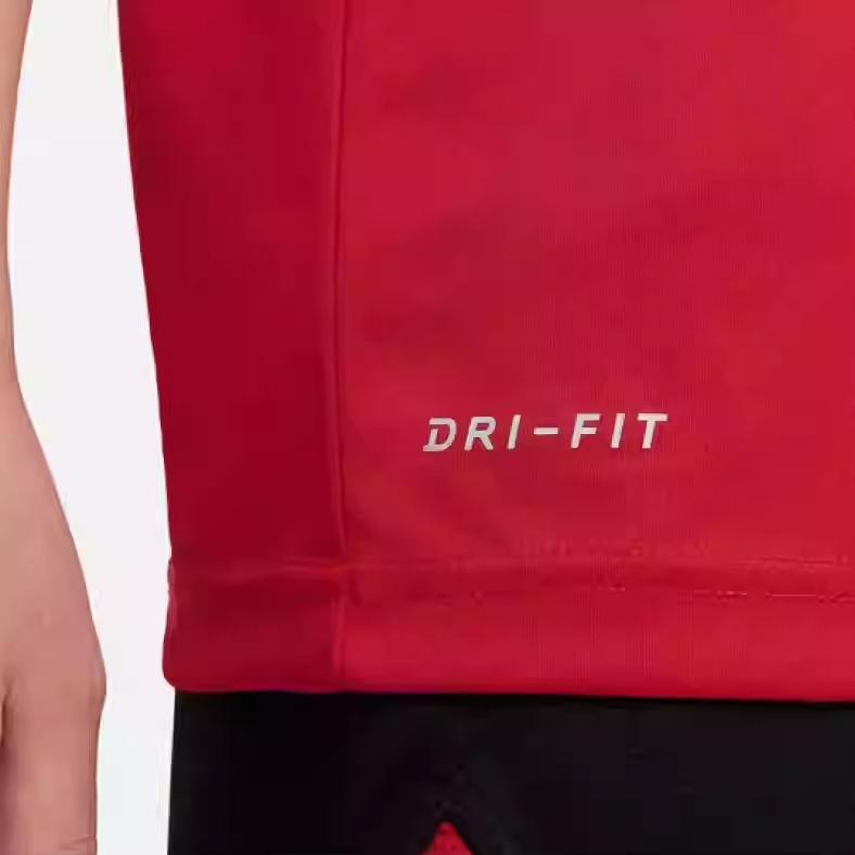 Jordan Kids Letter Print Crew Neck T-Shirt Kids Tops Gym-Red HA4950-678