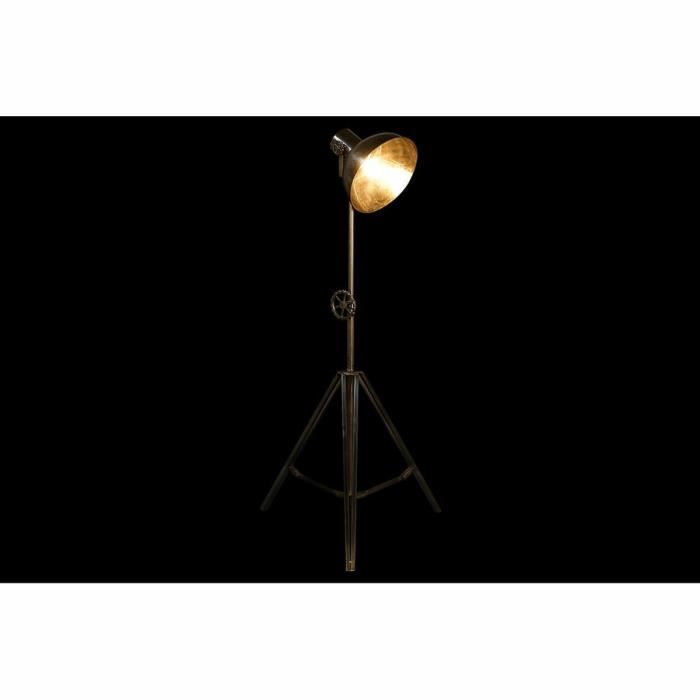 Lampadaire - Métal - Argenté - 60W - 74x61x182cm - Contemporain Design