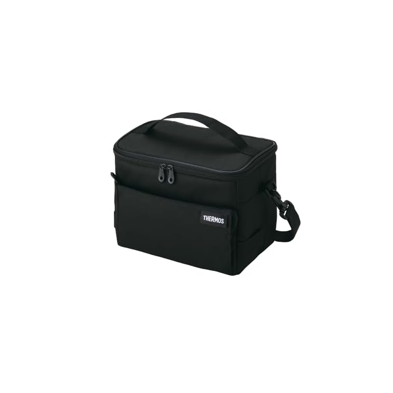 Thermos Soft Cooler 5L All Black Insulated Bag, 5-Layer Insulation, Foldable and Compact, Water-Repellent Fabric, Box Type RFD-0051 ALB