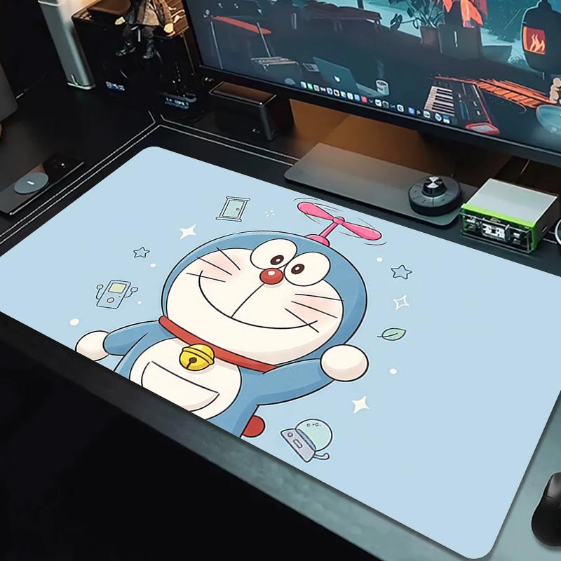 Doraemon3 Print Cushion Non-slip Laptop Tablet Big Mousepad XXL Mat Mini PC Playmat With Lock edge