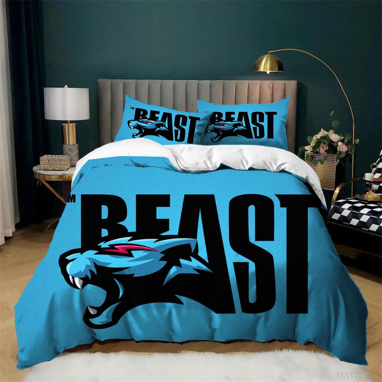 Mr Beast Gultasveļas Komplekts Gultas Pārklāja