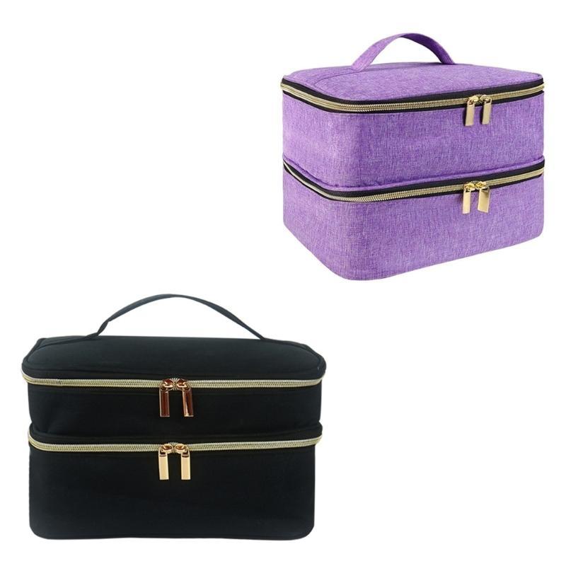  Dustproof Sewing Tool Storage Bag Crafting Storage Solution Double Layer Sewing Bag for Hobbyists and Artists