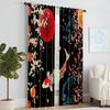 2 pcs   versatile polyester transparent curtains for home decoration Japanese landscape1 for use in bedrooms and living rooms