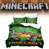 Duvet Minecraft 3d Cover Bedding Set Pillowcase Cartoon Print Single Double