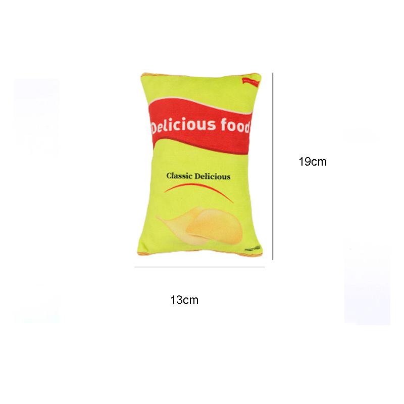 

Simulation Dog Toy Plush Potato Chip Snack Bag Emits Sound Bites Pet Supplies StyleA