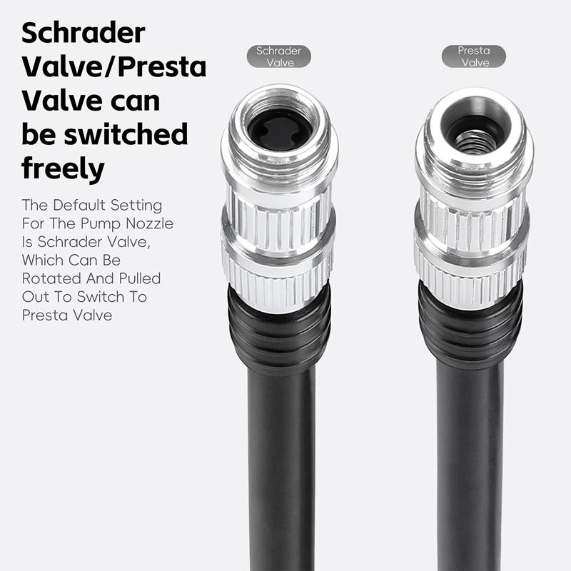 WEST BIKING Bicycle Pump High-pressure Hand Tire Air Inflator Schrader Presta Valve AV FV Bike Air Shock Pump Bike Accessories
