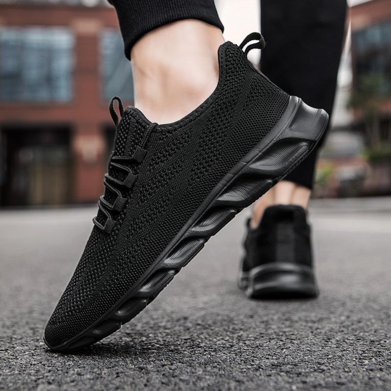Damyuan Breathable Mesh Men Shoes Black Walking Flats Plus Size Women Tennis Sneakers Unisex Jogging Walking Athletic Shoes