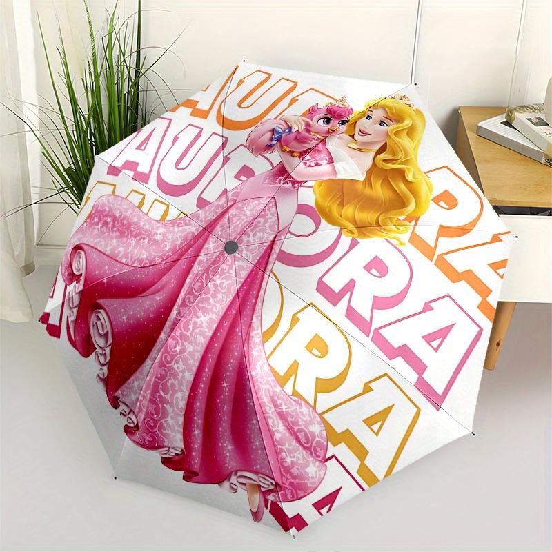 

Aurora, Princess Automatic Opening and Closing Umbrella - 8 Ribs Portable Folding Umbrella with Plastic Handle, Suitable for Leisure and Hal