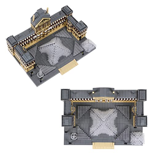 LULUFUN Louvre Museum Microblock Building Block Set, Toy, Musée du Louvre Art Museum Building, Adult Gift, Birthday, Christmas Present (3377 Pieces)