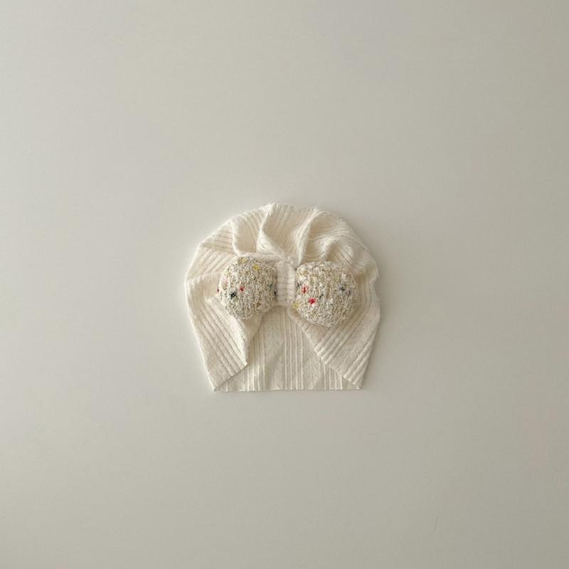 Baby Girls Princess Hat with Ear Protections, Newborn Lace Bonnet 0-12 Months Infant Beanie Cap Head Wrap Shower Gift