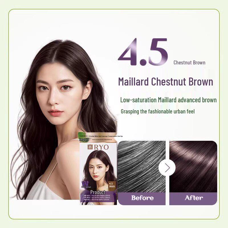 Ryo Jayeong Korean Hair Dye Cream for Color & Gray Coverage