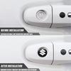 GMRT3 Car Door Lock Keyhole Anti-blocking Protection Sticker For SX4 Samurai Spacia Swift Jimny Grand Vitara Baleno Auto Emblem