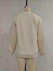 2025 Autumn/Winter Women's Solid Deep V-Neck Patchwork Long Sleeve Casual Sweatshirt