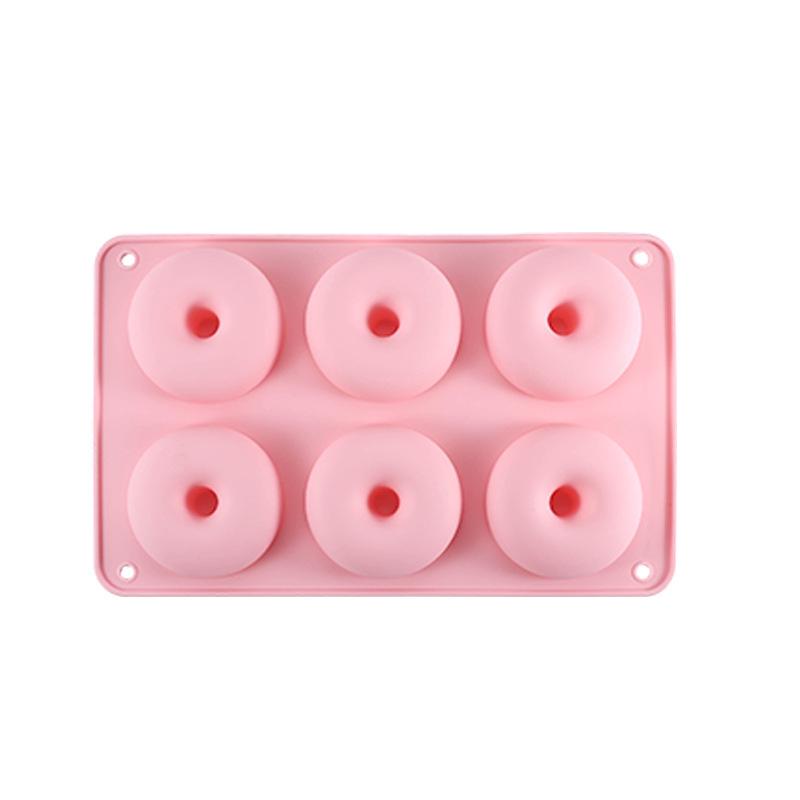 6-Cavity Food Grade Silicone Donut & Macaron Mold