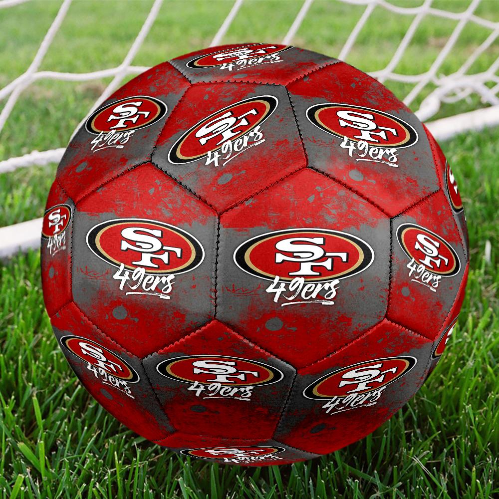 San Francisco 49ers Theme Size 5 Soccer Ball, Suitable for Both Indoor and Outdoor Matches, a Gift Suitable for Everyone.