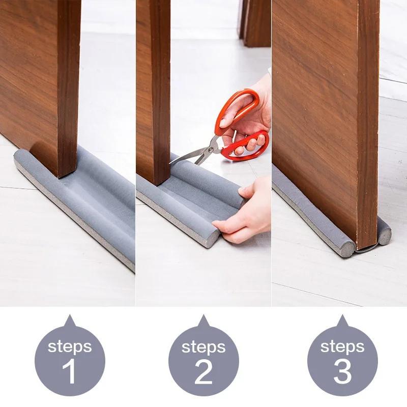 Striscia Sigillante Inferiore Porta Flessibile Riduzione Rumore Vento Tappo Sigillante Sotto Porta Bloccante Paraspifferi Insonorizzante Anti-scarafaggi