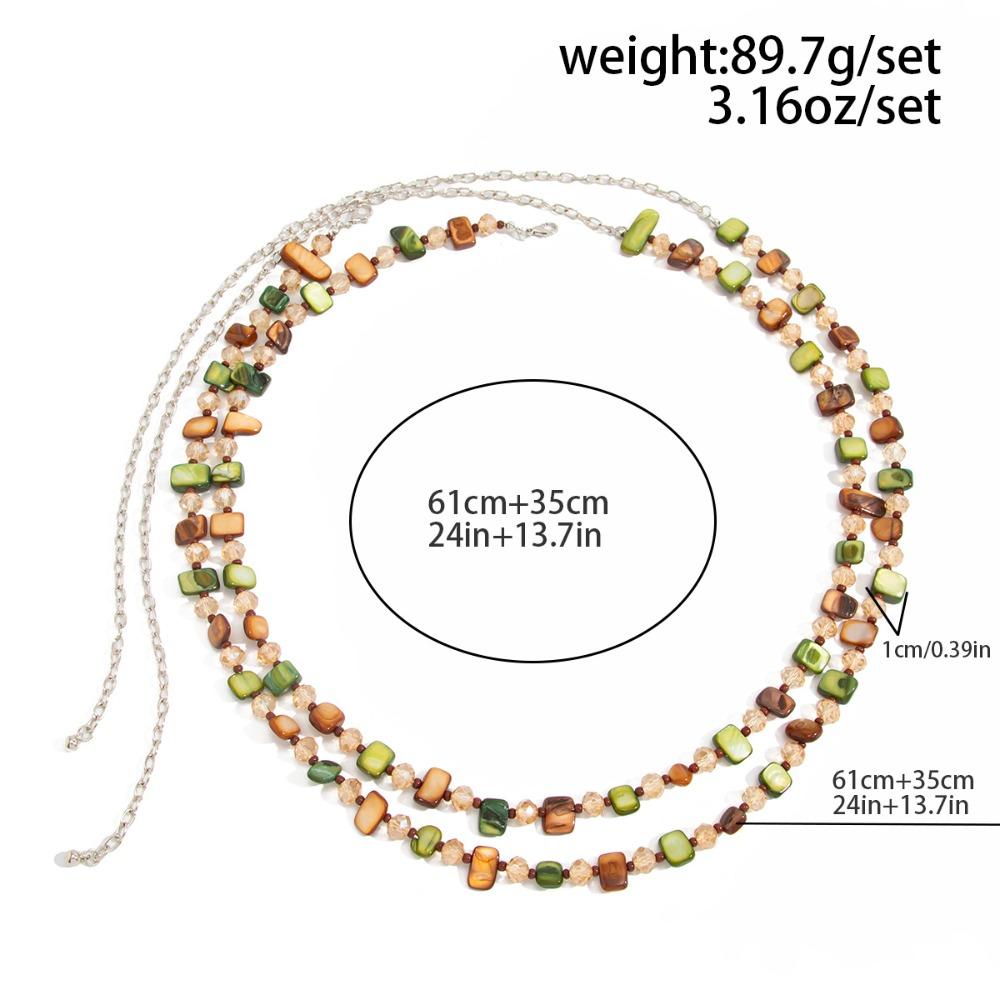 Retro Ethnic Shell Crystal Bead Belt - Multifunctional Design, Women's Sexy, Lightweight and Luxurious, Beach Party Body Jewelry
