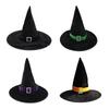 Halloween Witch Wizard Hat Party Costume Headgear Devil Cap Cosplay Props Decoration Accessories for Adult Women Men