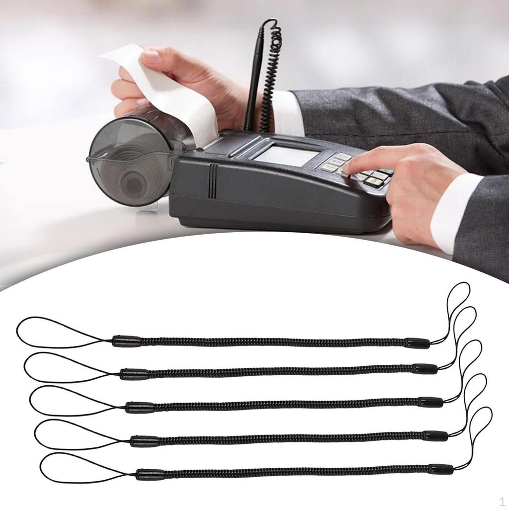5 Pieces Elastic Tether Lanyard for Touch Pens Coil Spring Straps Convenient Tethering Drawing Pen