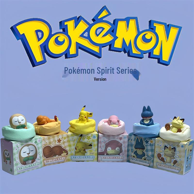 New Genuine Pokémon Leisure Series Sleeping Posture Blind Box Figurines