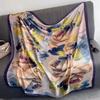 110cm Large Sqaure Scarf Printed Imitation Silk Scarf Women's Hadscarf