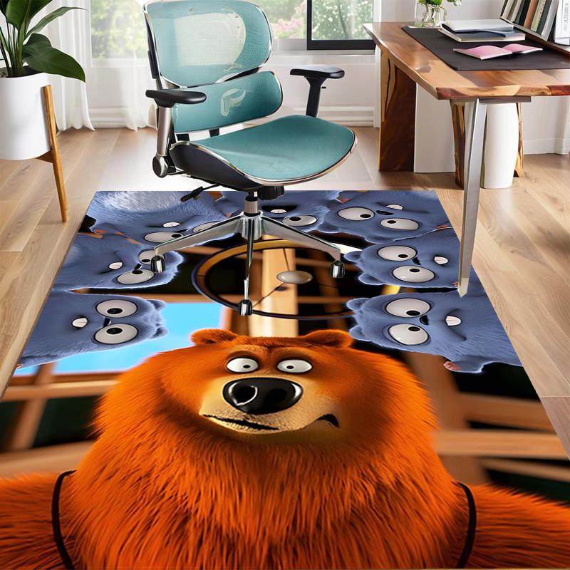 1pc Grizzy The Lemmings1 Design Area Rug - Non-Slip, Soft & Cozy Floor Mat for Living Room, Bedroom, Office - Indoor/Outdoor Decorative Carpet
