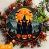 Halloween Witch Metal Sign Vintage Decor Wall Art Home Party